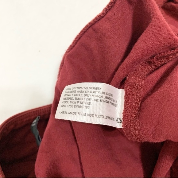 NEW Wild Fable Maroon pull on elastic waist drawstring tapered leg joggers - Picture 5 of 9